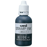 Ｕｎｉスタンプ台　専用補充インク＜油性顔料＞　黒　５０ｍｌ
