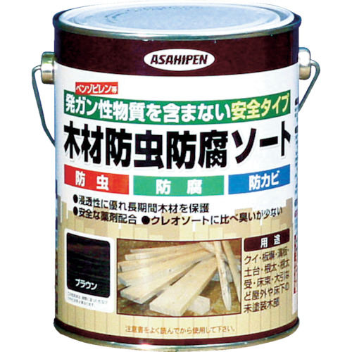 木材防虫防腐ソート１Ｌ　ブラウン