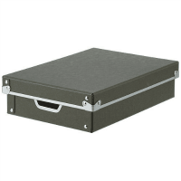 ビズネット　古紙使用収納ケース・フタ付浅型（Ａ４サイズ対応）