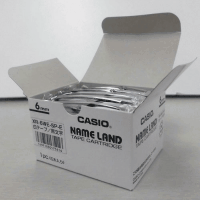 ネームランドテープ　６ｍｍ　白に黒文字　５個