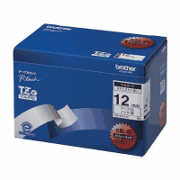 ピータッチＴＺｅテープ　１２ｍｍ　白に黒文字　１０個