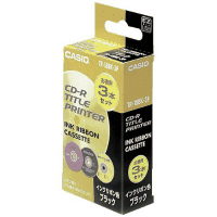 ＤＩＳＣタイトルプリンタ用テープ　黒　ＴＲ－１８ＢＫ－３Ｐ