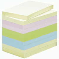 ◎ふせん７５×１２７ミリ４色混色　１００枚×１０冊