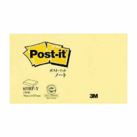 ポスト・イットノート再生紙シリーズ　イエロー　６５５ＲＰ－Ｙ