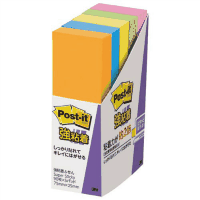 強粘着ふせん　７５Ｘ２５　５００－５ＳＳＡＮ　蛍光５色　５冊