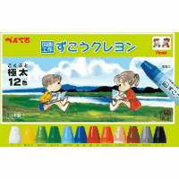 ずこうクレヨン　１２色　ＰＴＣＧ１－１２