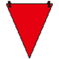 三角旗　３００×２６０ｍｍ　赤無地