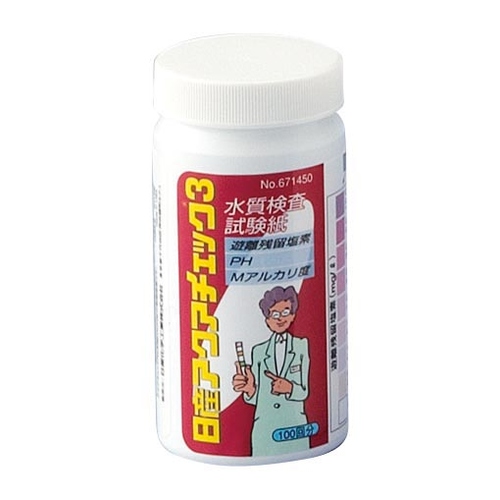 簡易残留塩素試験紙アクアチェック３　１００枚×６