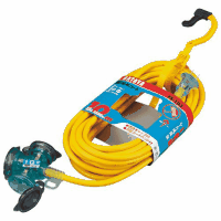 延長コード防雨型　１０Ｍ　イエロー　１台