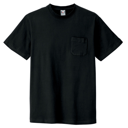 半袖Ｔシャツ（ポケット付）　ブラック　Ｌ