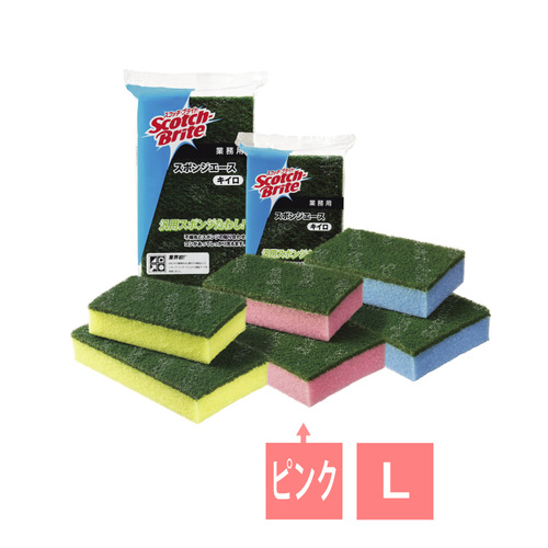 ３Ｍ　スポンジエース　Ｌ　１０個入　桃