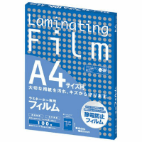 ラミネーター専用フィルム　１００ミクロン　Ａ４　１００枚