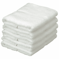 エコタオル（Ｍ：フェイスタオル）ホワイト５枚セット　９５１１