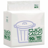 業務用強力ゴミ袋　フォルタ環優包装　９０Ｌ　半透明　１００枚