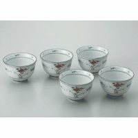 染赤絵煎茶碗　５客揃