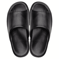合皮　コンフォートスリッパ　Ｍ（約２５．０ｃｍ）　ブラック