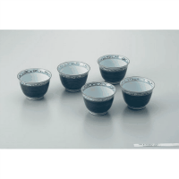 反型煎茶碗　桔梗　５客揃