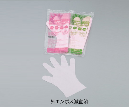 サニメント手袋ＰＥ外エンボス付滅菌済　Ｌ　２０枚