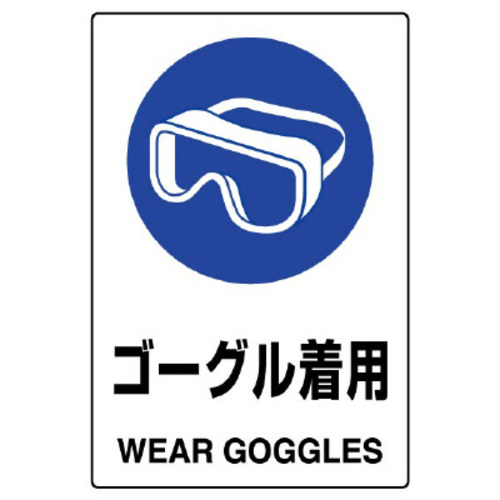 ＪＩＳ規格ステッカー　ゴーグル着用