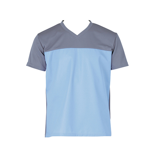 入浴介護Ｔシャツ　（男女兼用）　ブルー　Ｍ