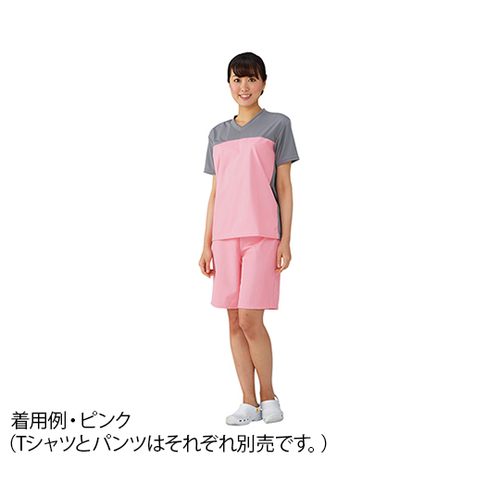 入浴介護ハーフパンツ　（男女兼用）　ピンク　Ｌ