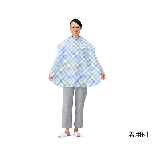 撥水加工食事用エプロン　ブルー　Ｔ－２１０Ｓ