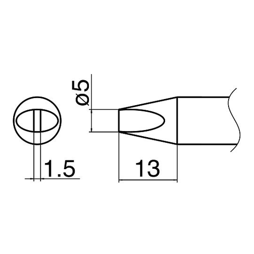ハイパワーはんだごて用こて先　Ｔ３３－Ｄ５