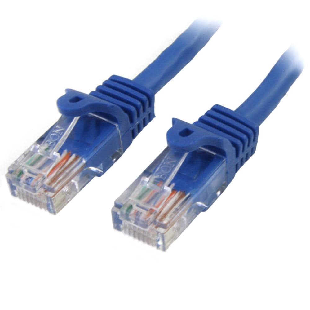 1m カテゴリー5e LANケーブル　ブルー　RJ45コネクタ(ツメ折れ防止カバー付き)　イーサネット対応Cat5e UTPケーブル　保証期間： 永久保証