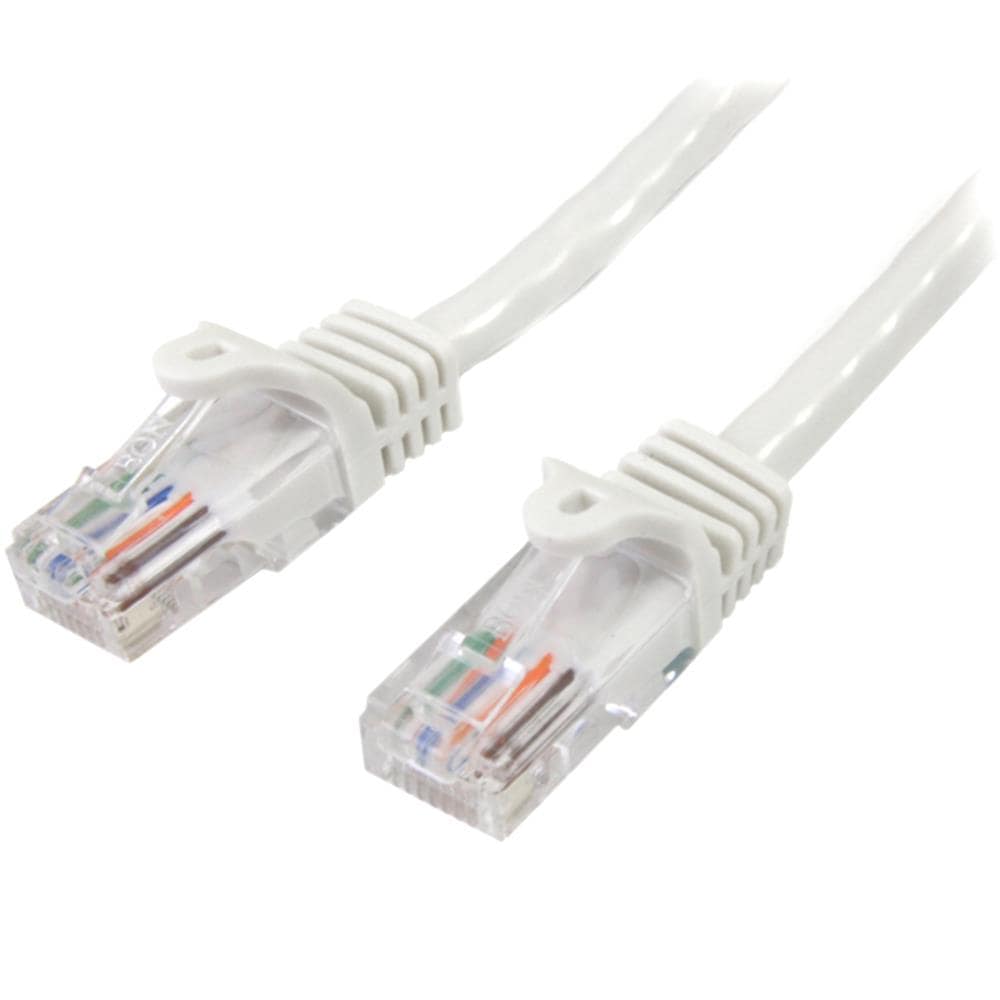 1m カテゴリー5e LANケーブル　ホワイト　RJ45コネクタ(ツメ折れ防止カバー付き)　イーサネット対応Cat5e UTPケーブル　保証期間： 永久保証