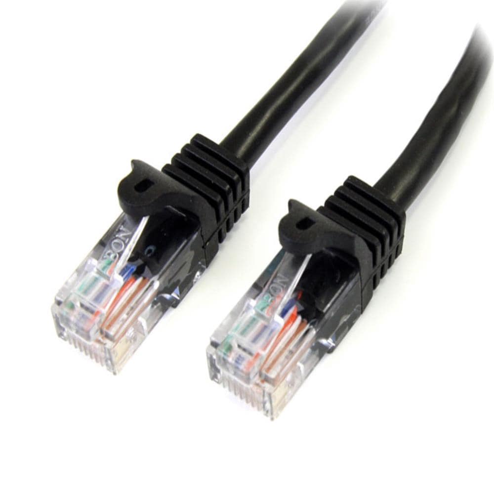 5m カテゴリー5e LANケーブル ブラック RJ45コネクタ(ツメ折れ防止カバー付き) イーサネット対応Cat5e UTPケーブル　保証期間： 永久保証