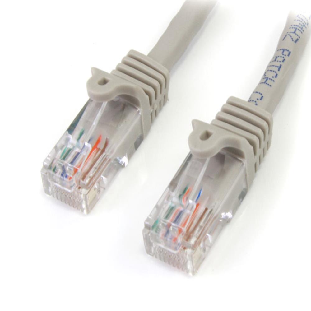 5m カテゴリー5e LANケーブル グレー RJ45コネクタ(ツメ折れ防止カバー付き) イーサネット対応Cat5e UTPケーブル　保証期間： 永久保証