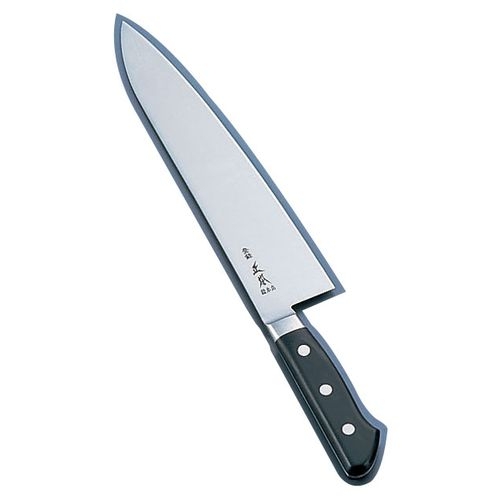 ハイパーモリブデン鋼　ツバ付牛刀　（両刃）３０ｃｍ