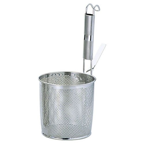 エコクリーンパイプ柄パンチング底平煮ざる　Ｌ　ＳＴ