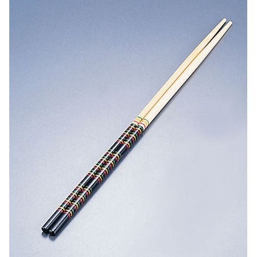 竹製　歌舞伎菜箸　黒　３３ｃｍ