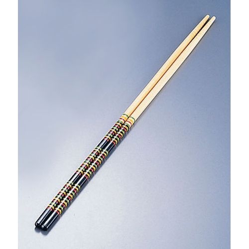 竹製　歌舞伎菜箸　黒　３６ｃｍ