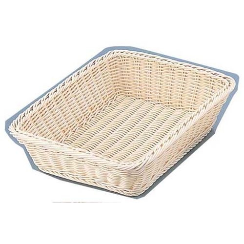 樹脂バスケット　角長　９１－００１Ａ　２７ｃｍ　白
