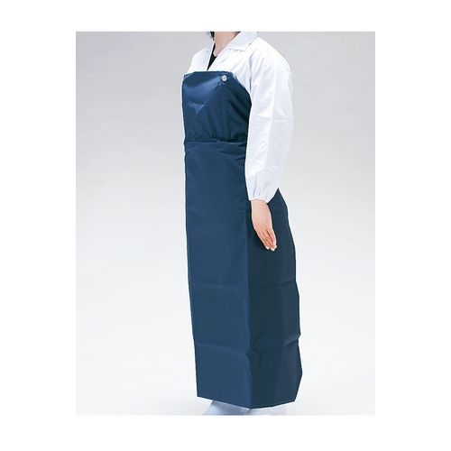 ワンタッチ胸付前掛　Ｗ－１００　紺