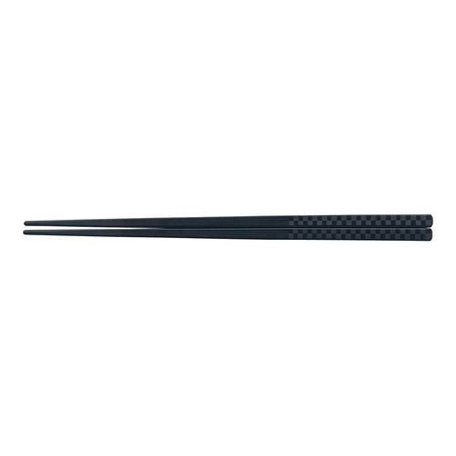 ＰＢＴチェック四角箸（１０膳入）　黒　２１ｃｍ