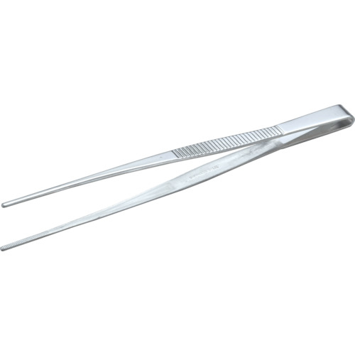 ステンレス製ピンセット１８０ｍｍ直ギザ付
