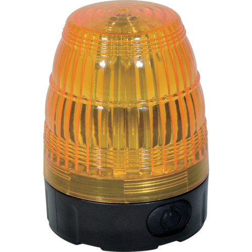電池式小型ＬＥＤ回転灯ＬＥＤフラッシャー７５黄