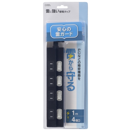４口１ｍ節電タップＴＰＫ黒