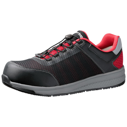 高反発作業靴　ＱＬ－０１　黒／赤　２９．０ＣＭ