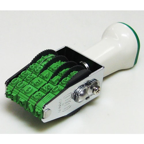 テクノタッチ回転印　欧文　４号日付　［明朝体］