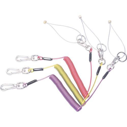 安全ロープ（ステンレスワイヤー芯）蛍光赤