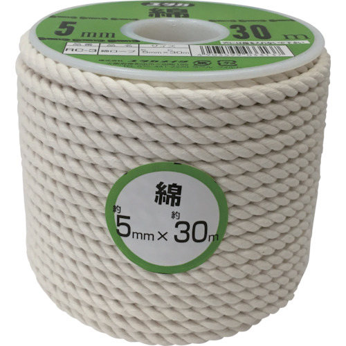 ロープ綿ロープボビン巻５φ×３０ｍ