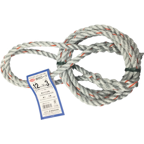 台付ロープ　１２ｍｍ×３ｍ　ＤＲ１２３