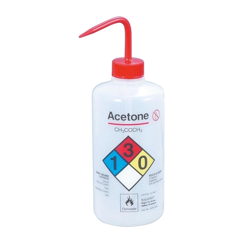 薬品識別洗浄瓶　アセトン用　５００ｍＬ