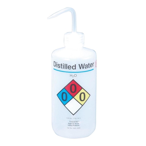 薬品識別洗浄瓶　蒸留水用　５００ｍＬ