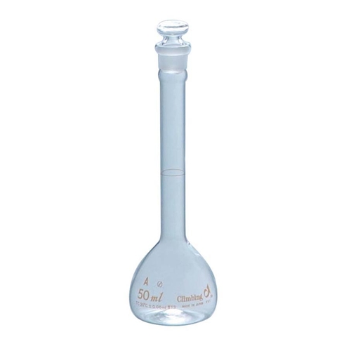 メスフラスコ　（ガラス栓付）　透明　５０ｍＬ