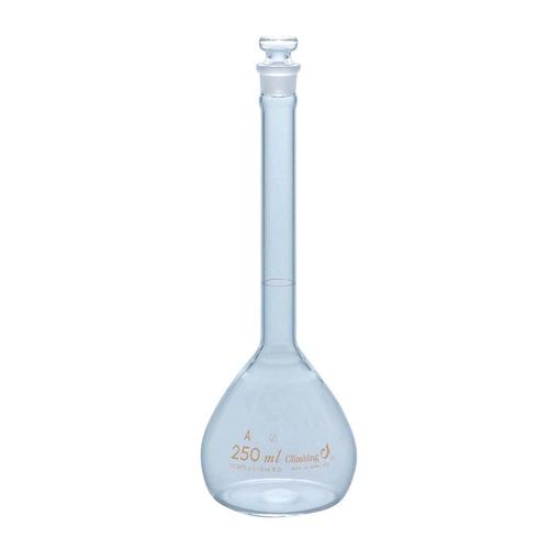 メスフラスコ　（ガラス栓付）　透明　５００ｍＬ